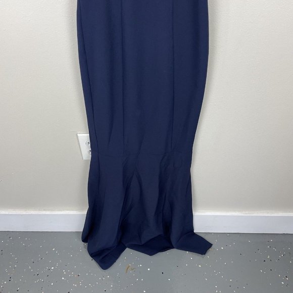 WAYF The Gabrielle Strapless Trumpet Gown Navy Blue Women's XXS Off The Shoulder - Picture 7 of 10